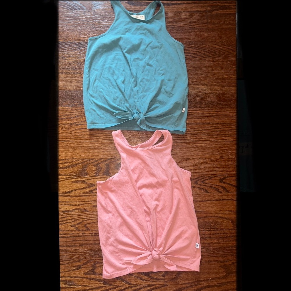 2 pack Abercrombie kids tie front tanks